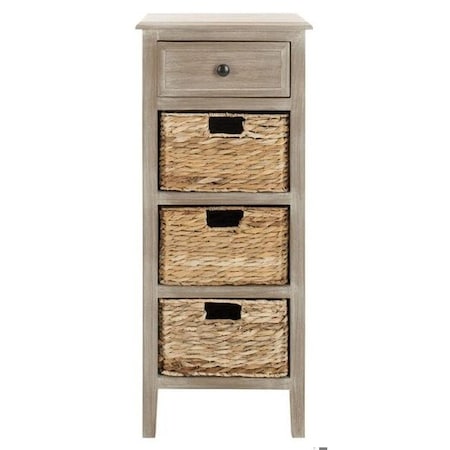 Safavieh Michaela Drawer Side Table- Vintage White - 35.8 x 11.8 x 15 in. AMH5744E